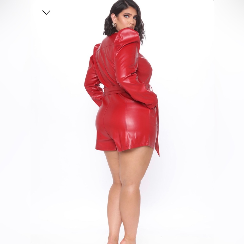 Faux Leather Romper